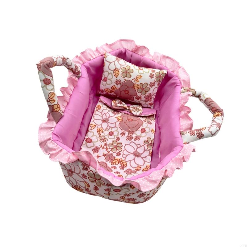 Baby Nursery Dolls - Pretend Play Baby Doll Bassinet Basket