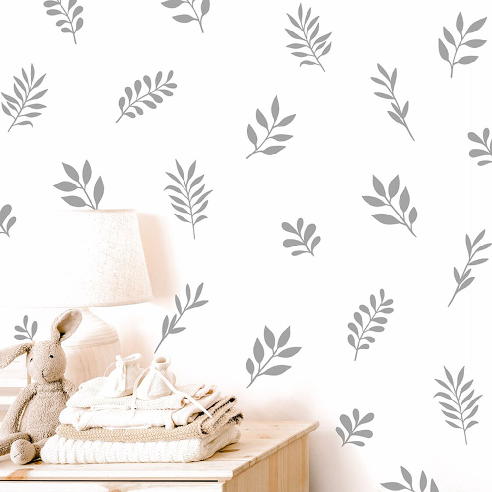 Baby Nursery Furniture - 41Pcs Botanical Leaf Wall Sticker Playroom