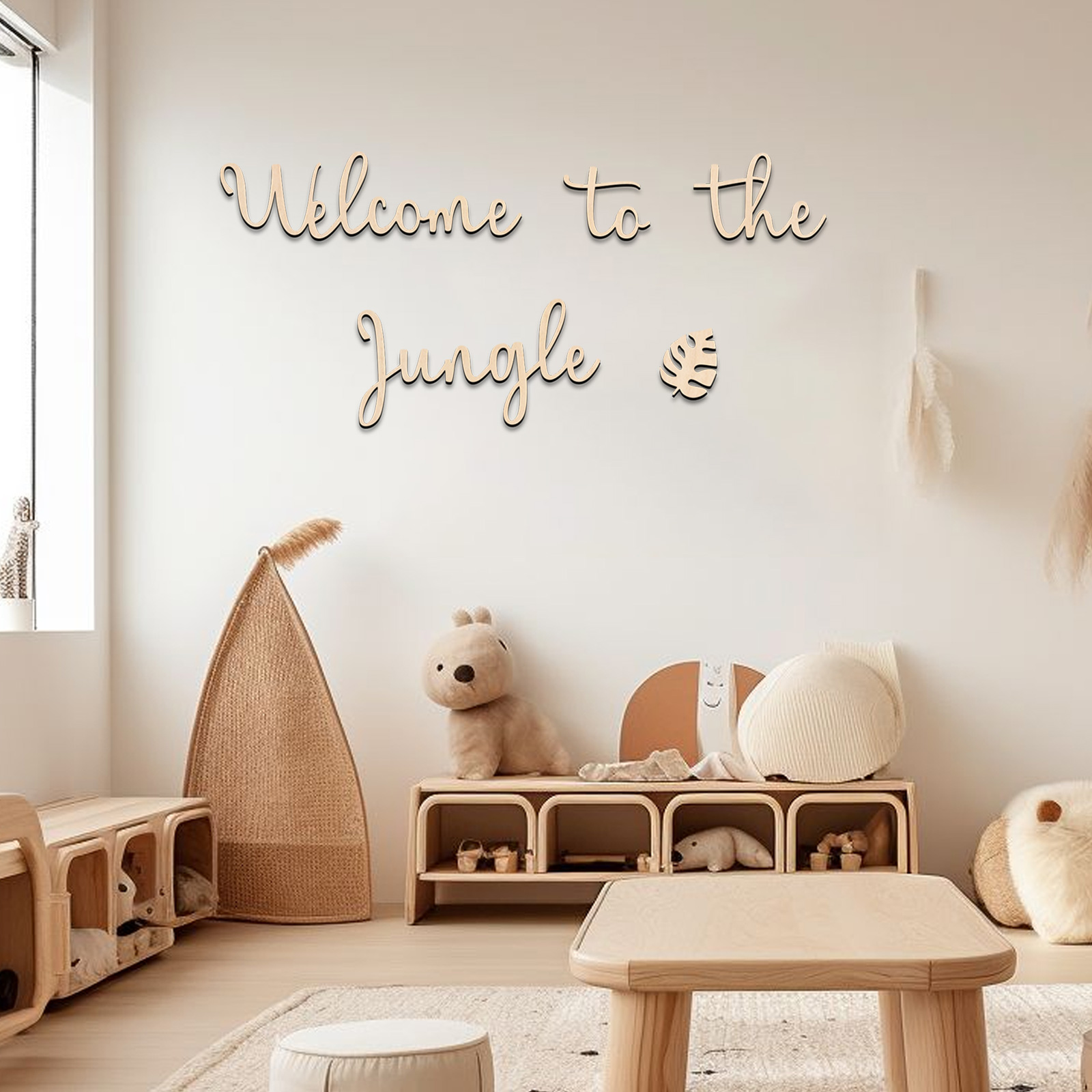 Baby Nursery Jungle - Welcome to the Jungle Wooden Sign