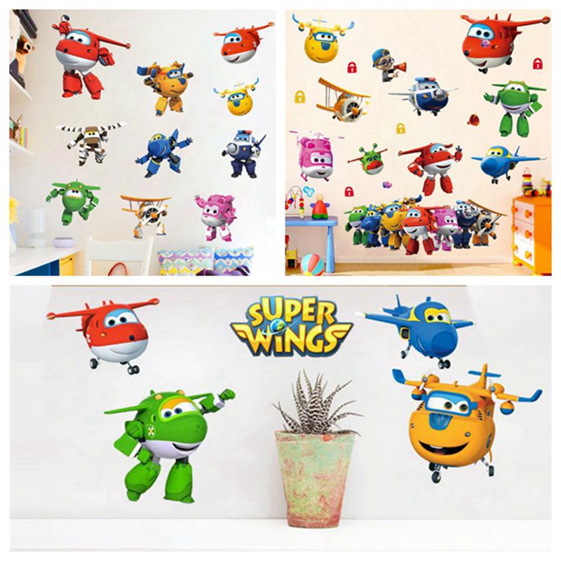 Hot Cartoon Super Wings Deform - огляд і ціна Baby Nursery Wall Stickers