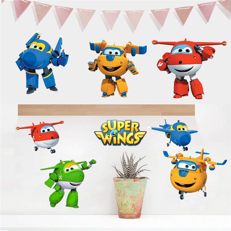 Hot Cartoon Super Wings Deform - огляд і ціна Baby Nursery Wall Stickers