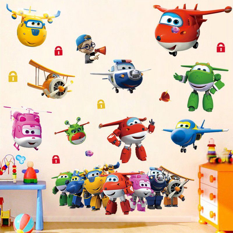 Hot Cartoon Super Wings Deform - огляд і ціна Baby Nursery Wall Stickers