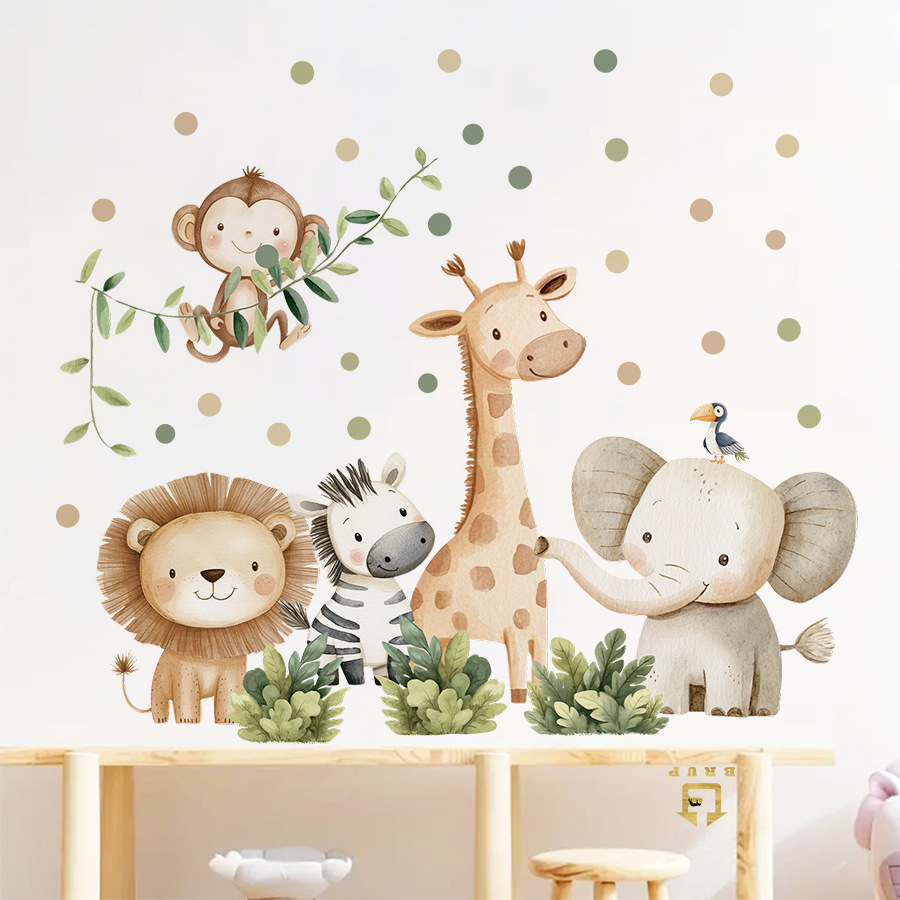 Boho Forest Animals Wall Stick - огляд і ціна Baby Nursery Wall Stickers