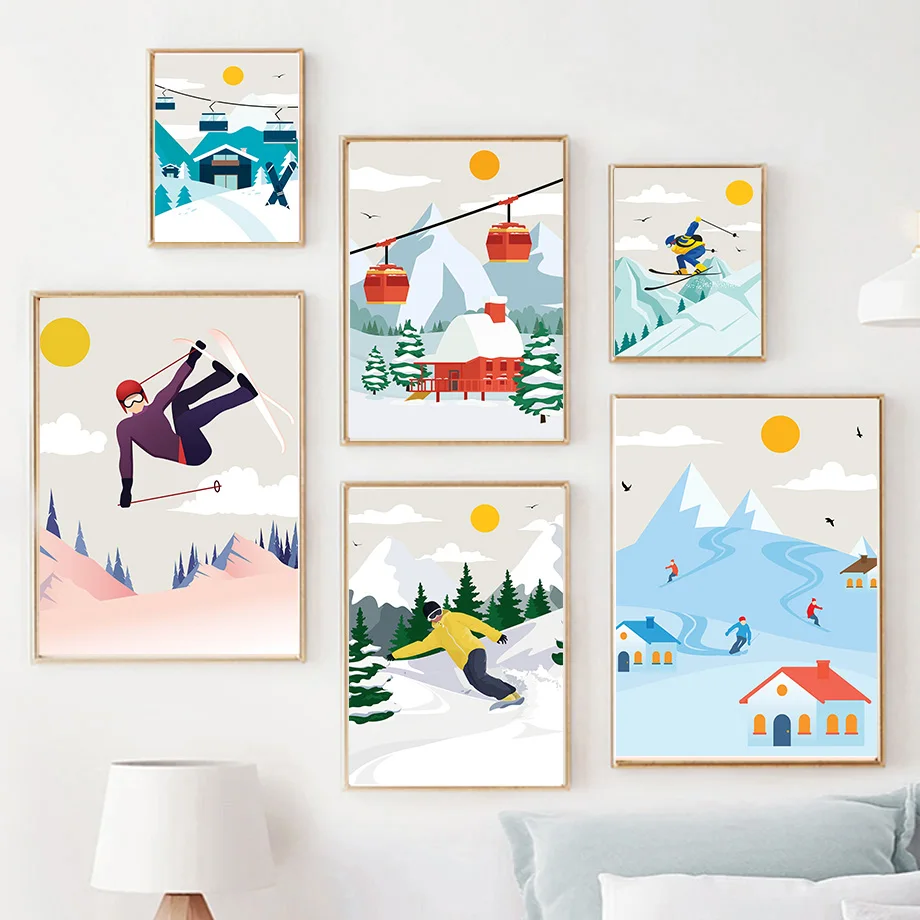 Minimalist Snow Mountain Canva - огляд і ціна Baby Nursery Mountain Theme