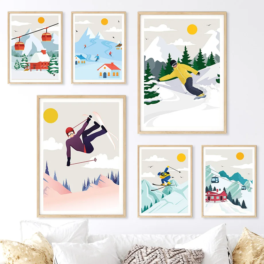 Minimalist Snow Mountain Canva - огляд і ціна Baby Nursery Mountain Theme