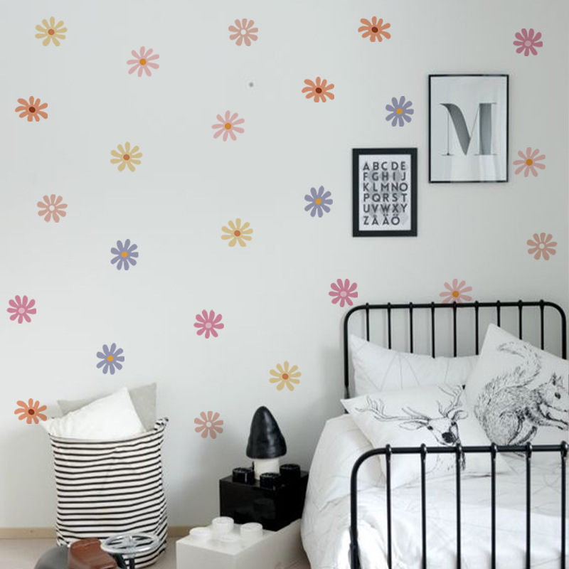 4pcs/set Boho Daisy Flower Wal - огляд і ціна Baby Nursery Wall Stickers