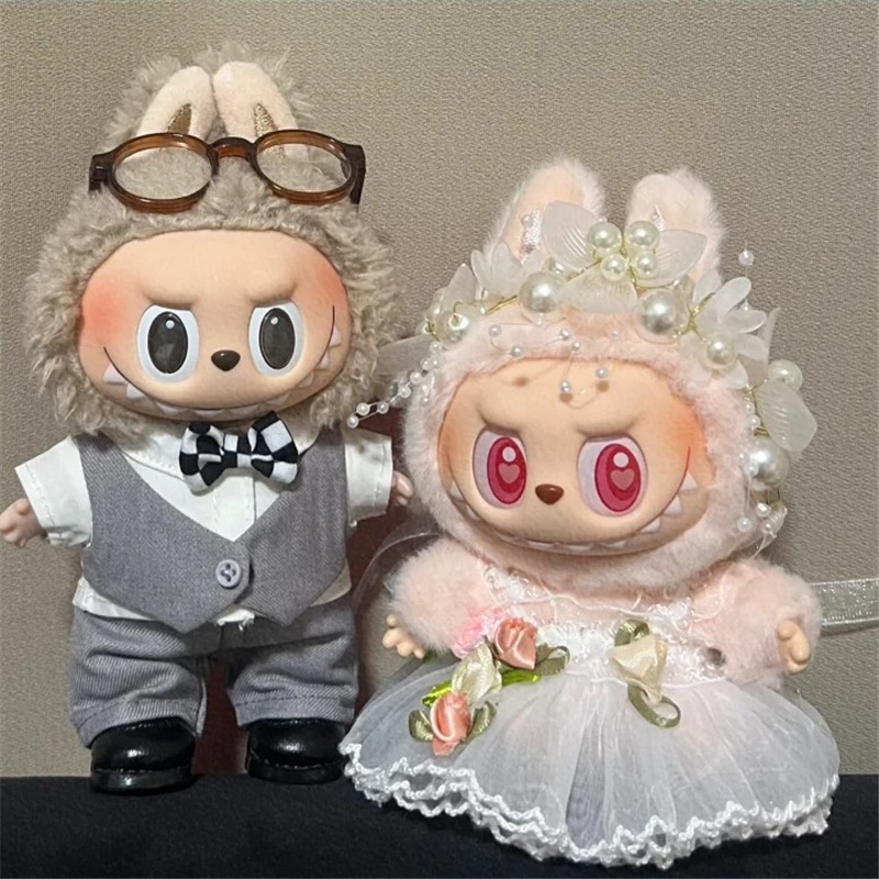 15 17cm For Labubu Doll Weddin - огляд і ціна Baby Nursery Dolls