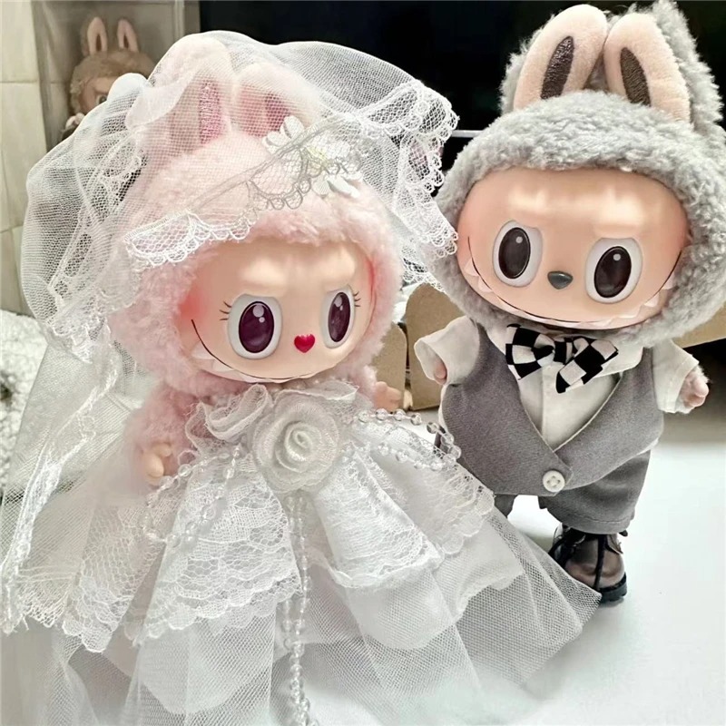 15 17cm For Labubu Doll Weddin - огляд і ціна Baby Nursery Dolls