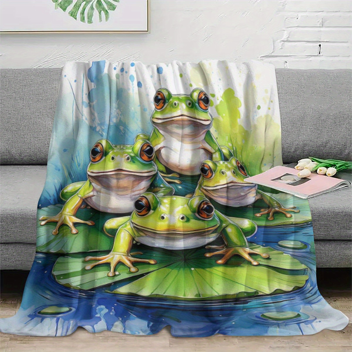 Super Cute Frog Pond Blanket T - огляд і ціна Baby Nursery Nature Theme
