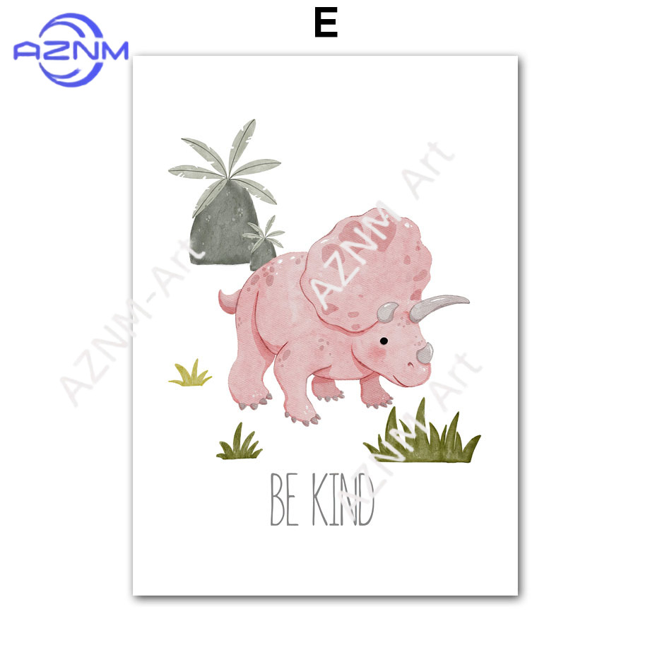 1PC/6PCS Dinosaur Inspirationa - огляд і ціна Baby Nursery Quotes Wall Art