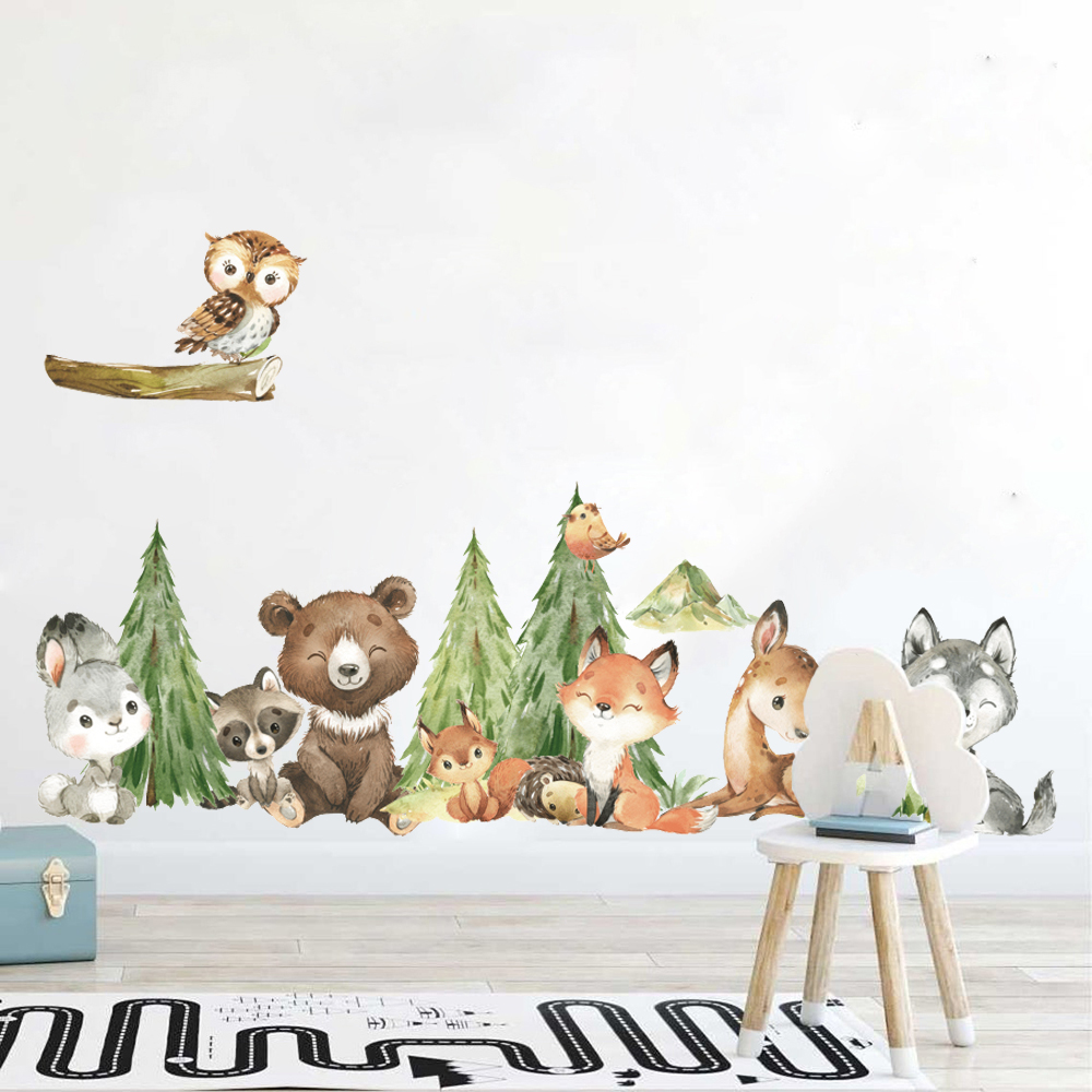 Cartoon Watercolor  Forest Ani - огляд і ціна Baby Nursery Furniture