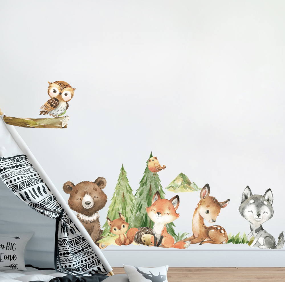 Cartoon Watercolor  Forest Ani - огляд і ціна Baby Nursery Furniture