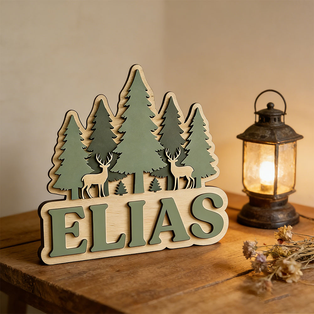 Custom Forest Elk Pine Tree Na - огляд і ціна Baby Nursery Mountain Theme