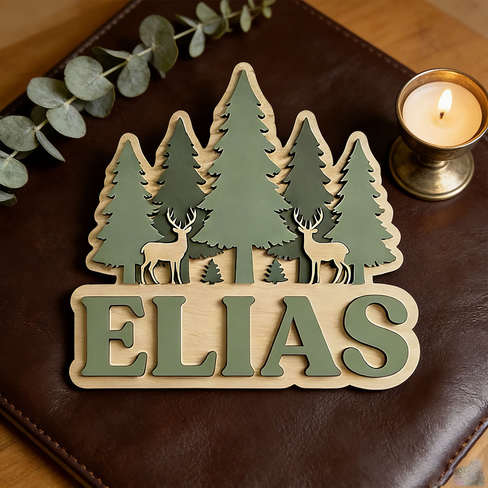 Custom Forest Elk Pine Tree Na - огляд і ціна Baby Nursery Mountain Theme
