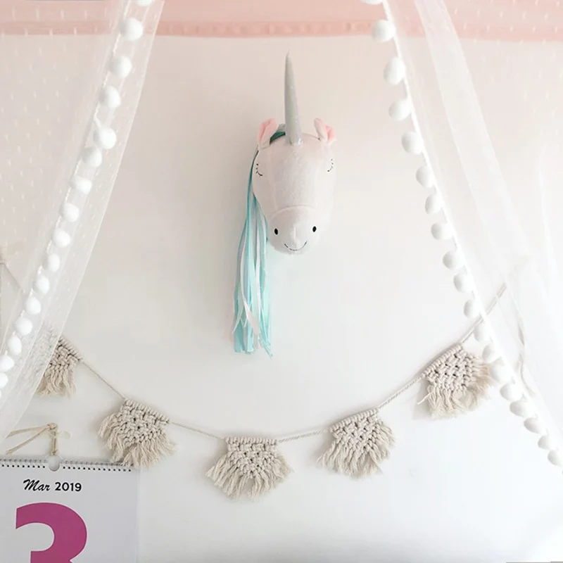 Unicorn Plush Animal Head Wall - огляд і ціна Baby Unicorn Nursery