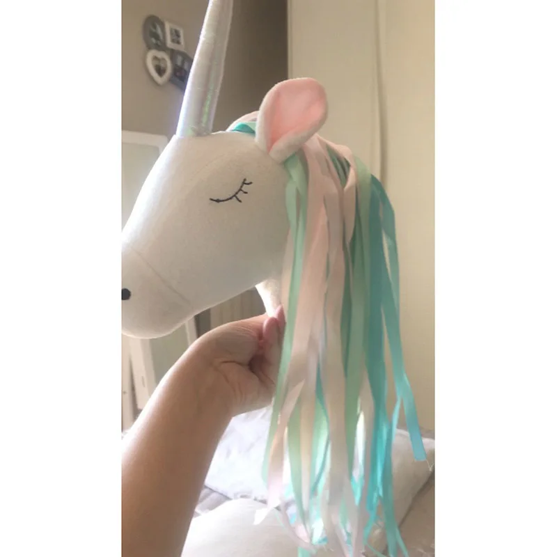 Unicorn Plush Animal Head Wall - огляд і ціна Baby Unicorn Nursery