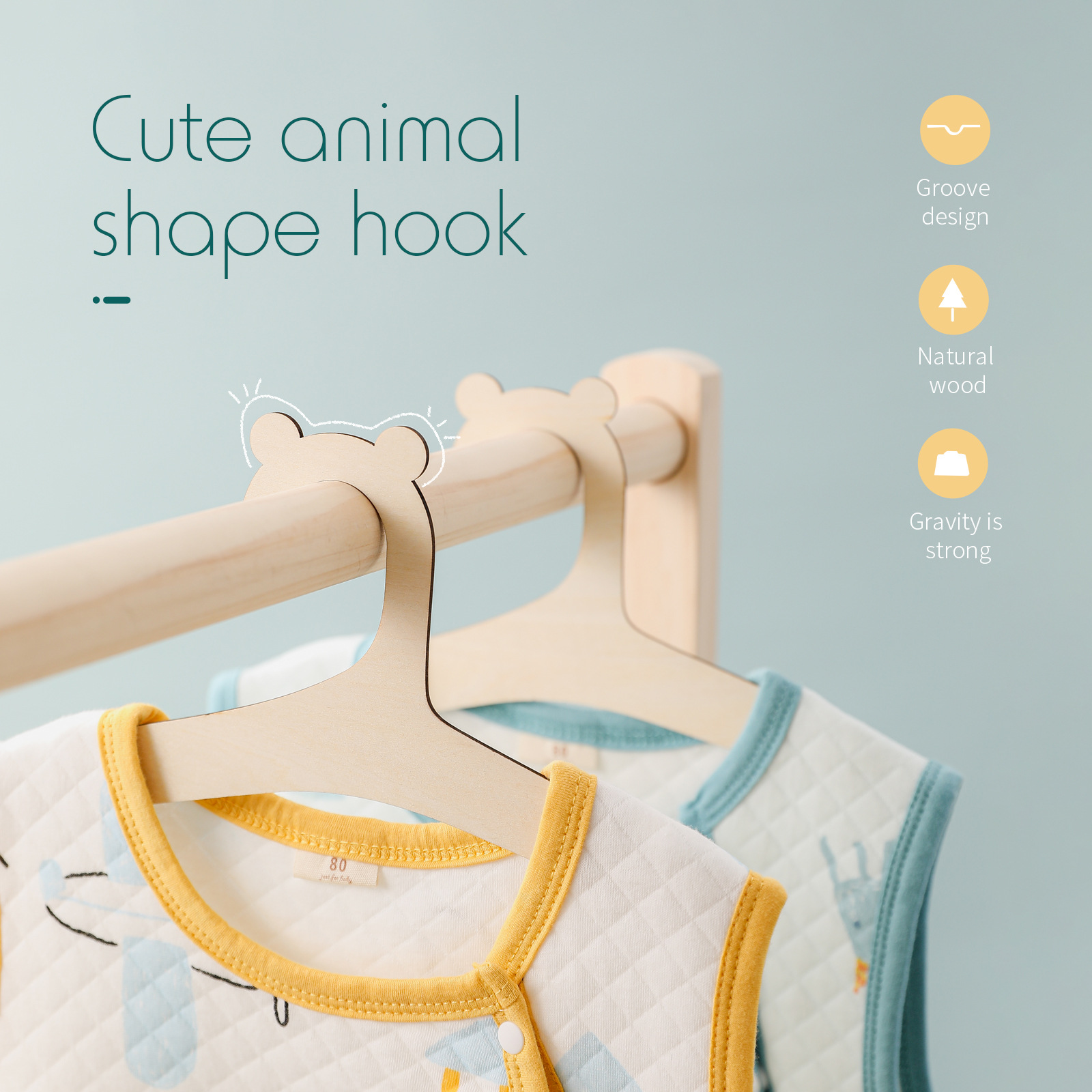 5/10pcs Wooden Baby Hangers Ki - огляд і ціна Baby Nursery Uniform