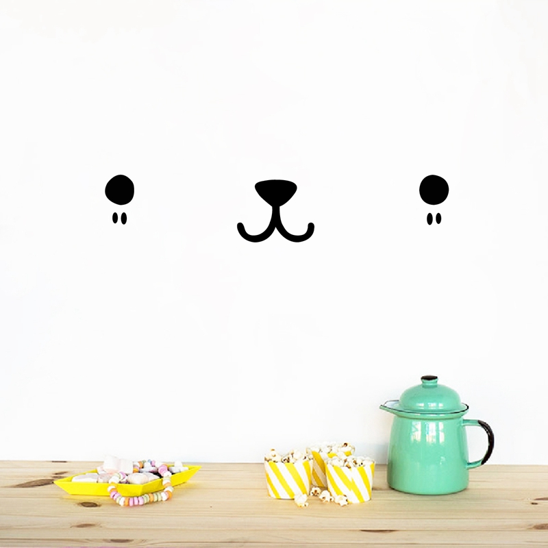 Cute Kawaii Face Wall Art Deca - огляд і ціна Baby Nursery Furniture