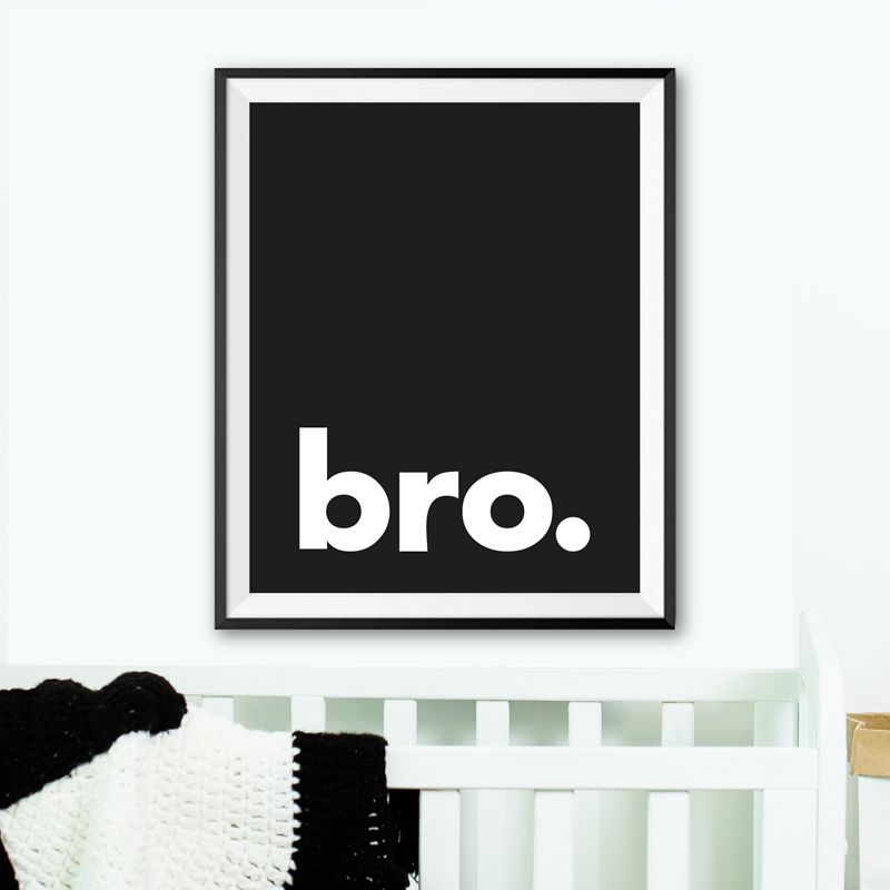 Bro. Print Minimalist Typograp - огляд і ціна Baby Nursery Quotes Wall Art