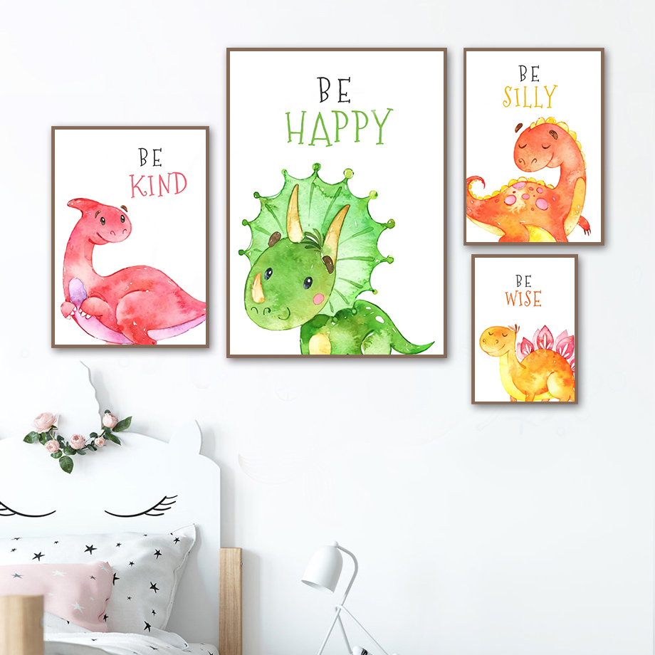 Cartoon Dinosaur Quotes Wall A - огляд і ціна Baby Nursery Quotes Wall Art