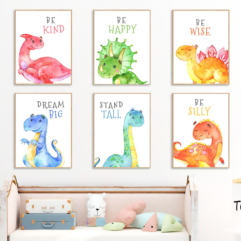 Cartoon Dinosaur Quotes Wall A - огляд і ціна Baby Nursery Quotes Wall Art