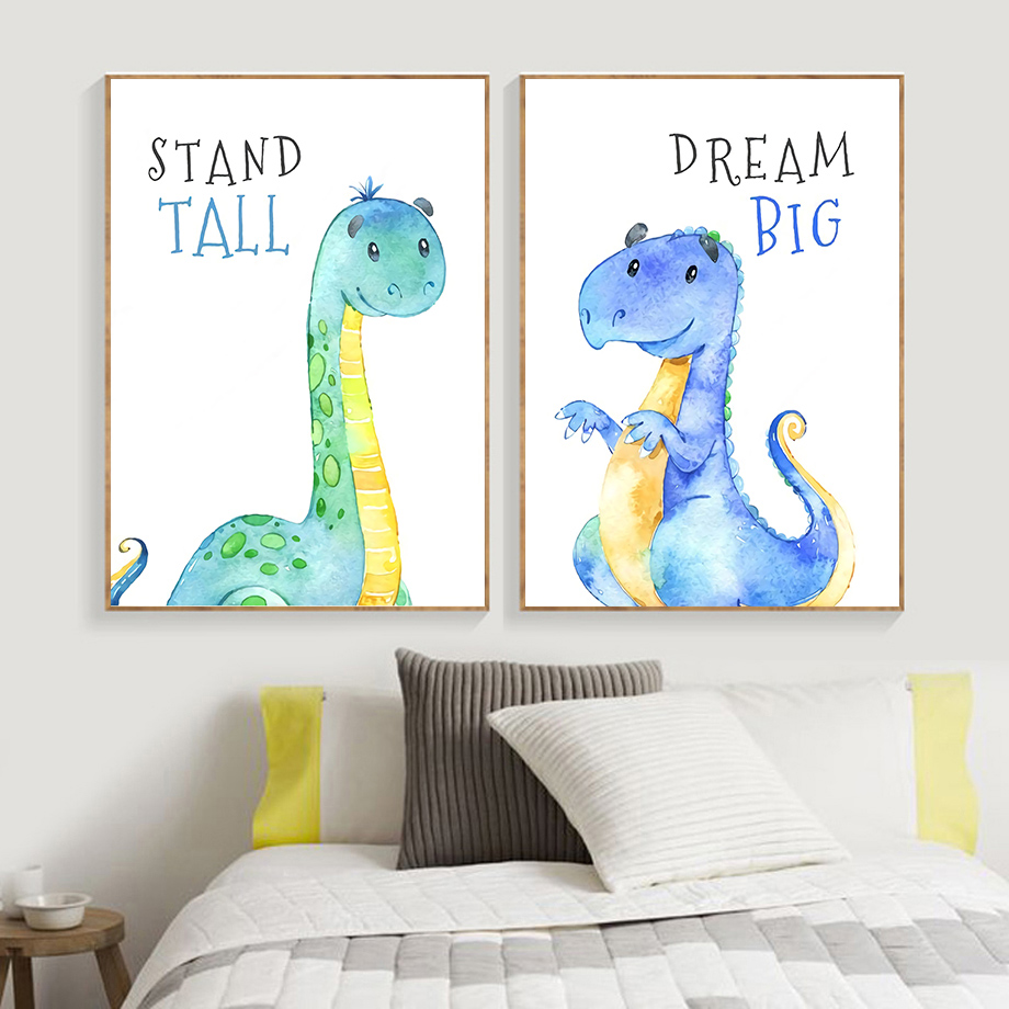 Cartoon Dinosaur Quotes Wall A - огляд і ціна Baby Nursery Quotes Wall Art