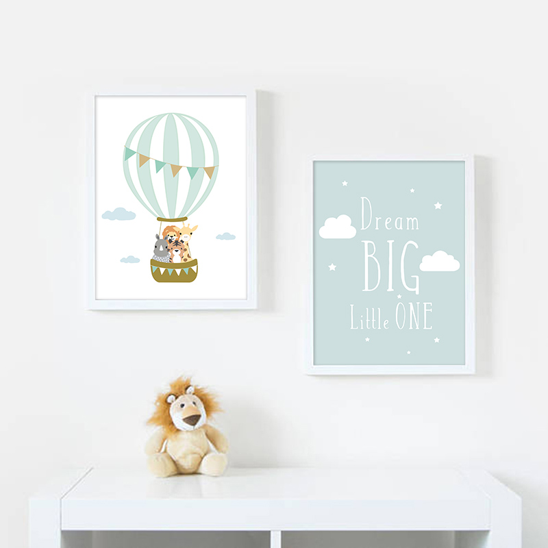 Balloon Moon Nursery Poster Wa - огляд і ціна Baby Nursery Quotes Wall Art