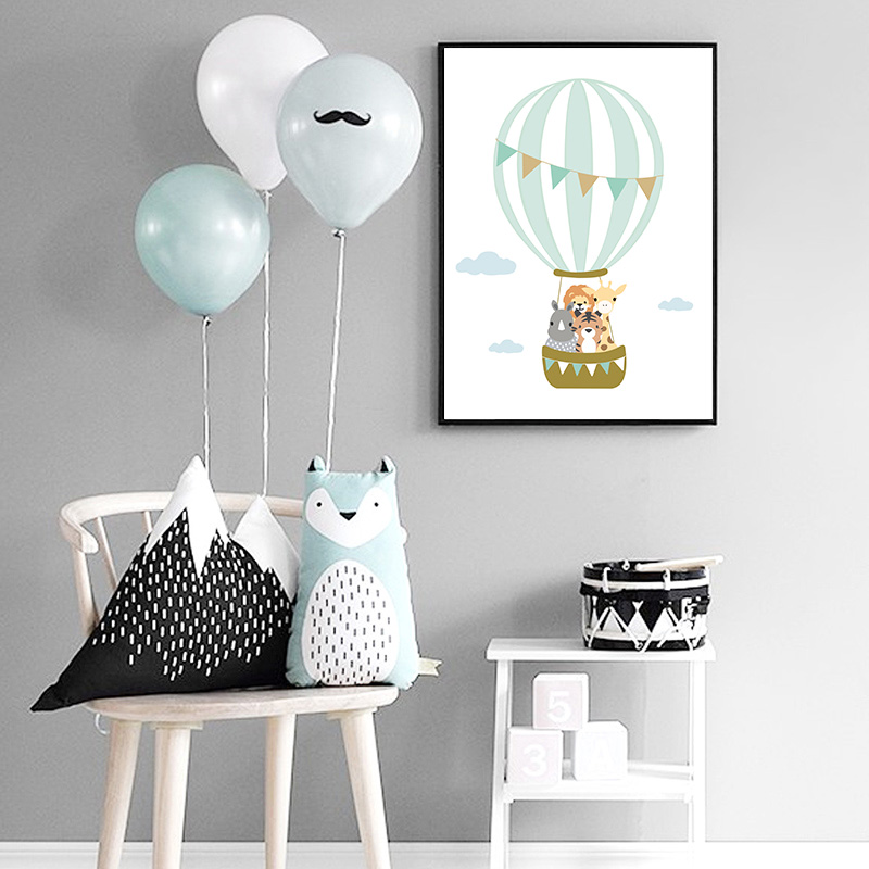 Balloon Moon Nursery Poster Wa - огляд і ціна Baby Nursery Quotes Wall Art