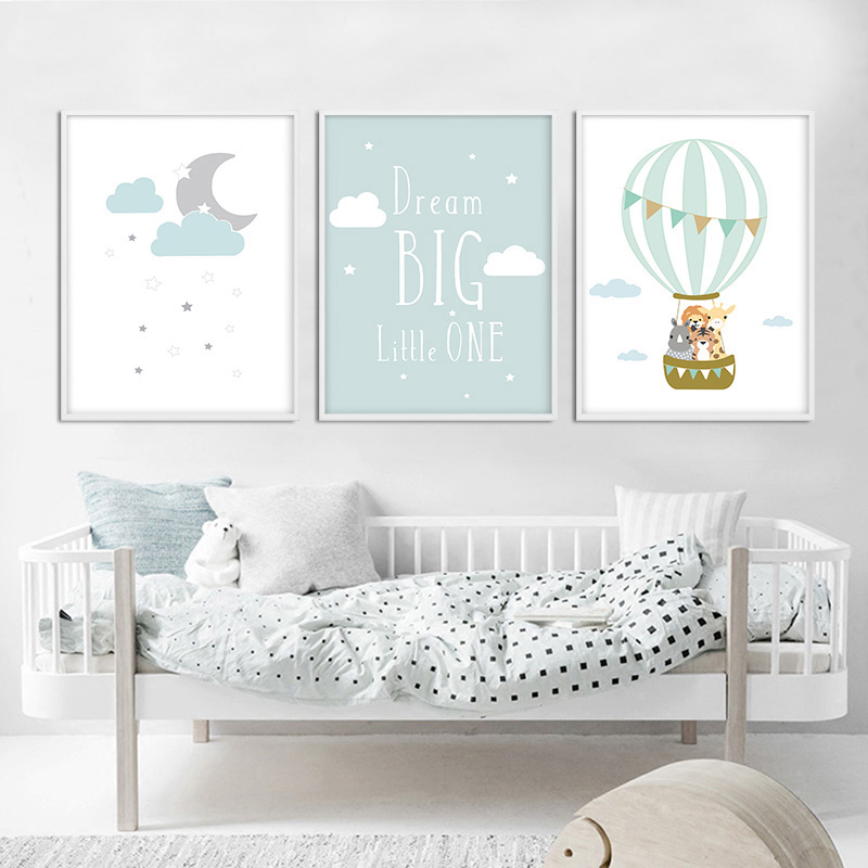 Balloon Moon Nursery Poster Wa - огляд і ціна Baby Nursery Quotes Wall Art