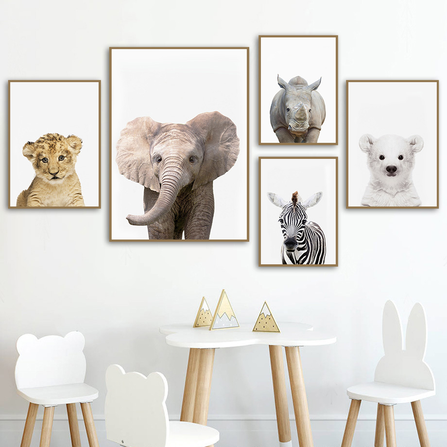 1pc frameless Canvas Painting  - огляд і ціна Baby Nursery Jungle