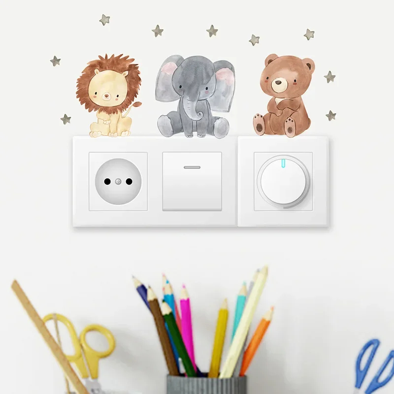 1/2/4/6set Cartoon Animals Wal - огляд і ціна Baby Nursery Wall Stickers