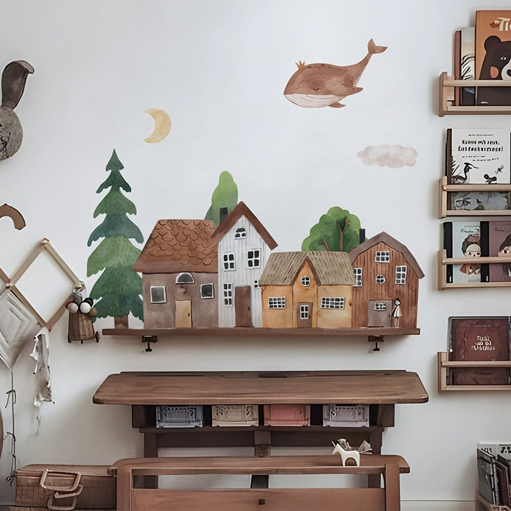 Fabric Cartoon Forest Vintage  - огляд і ціна Baby Nursery Wall Stickers