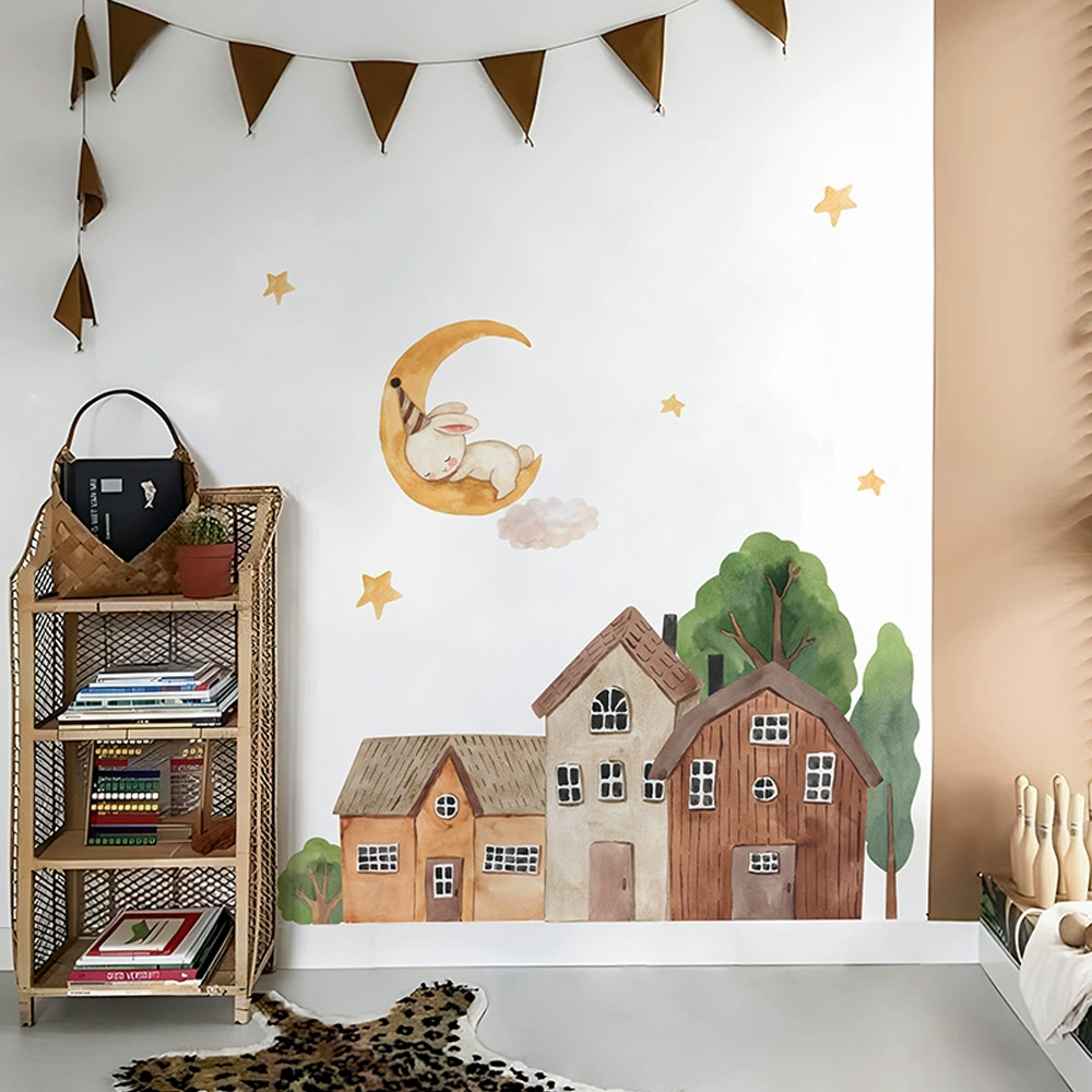 Fabric Cartoon Forest Vintage  - огляд і ціна Baby Nursery Wall Stickers