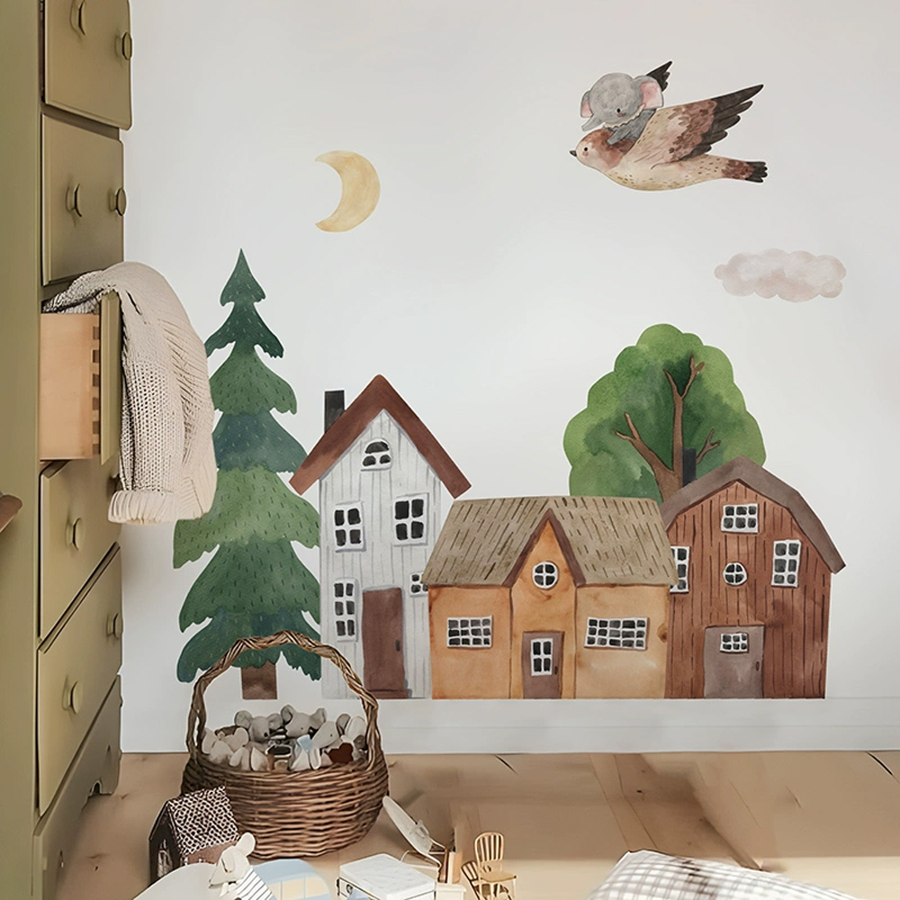 Fabric Cartoon Forest Vintage  - огляд і ціна Baby Nursery Wall Stickers